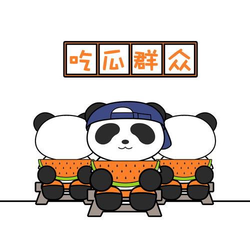 熊猫吃瓜动漫大全图片,动漫世界里的欢乐时光